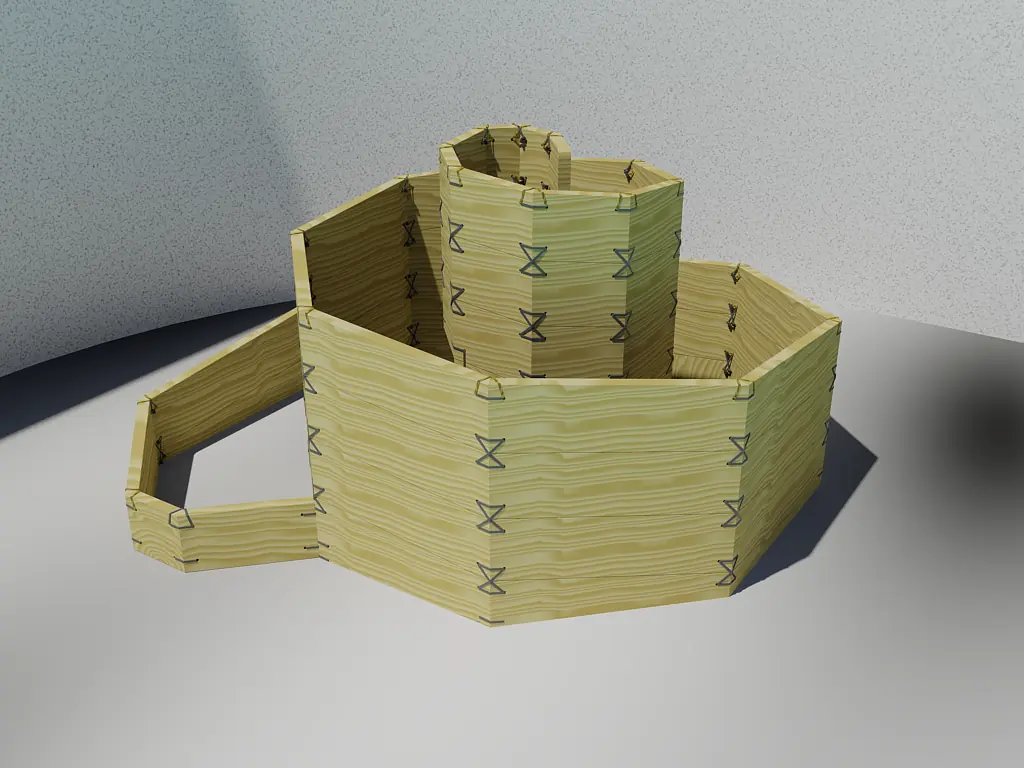Kräuterschnecke - Hochwertiges Lärchenholz Hochbeet-System Ansicht 2