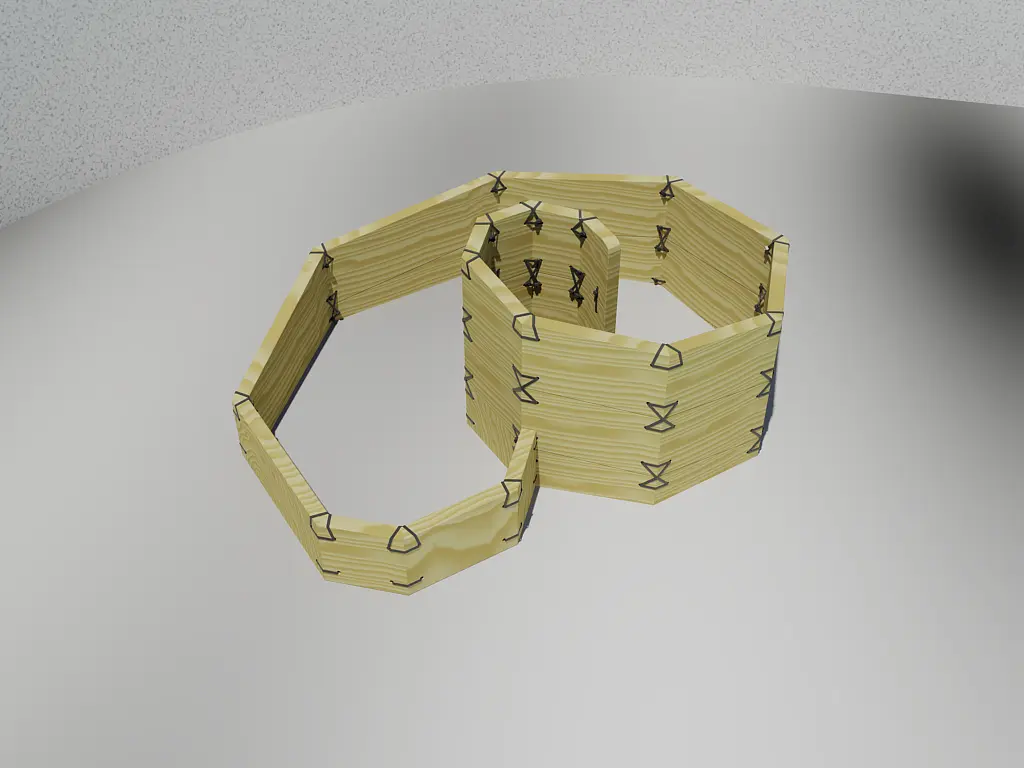 Kräuterschnecke W1 - Hochwertiges Lärchenholz Hochbeet-System Ansicht 2